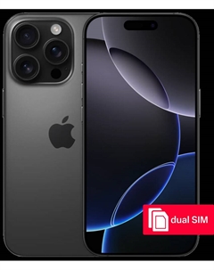 Смартфон Apple iPhone 16 Pro Max 256Gb SIM + SIM Black Titanium