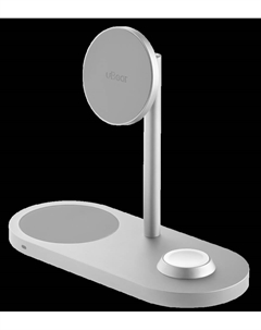 Беспроводное зарядное устройство Stage Pro 3 in 1 Серебряное Ubear