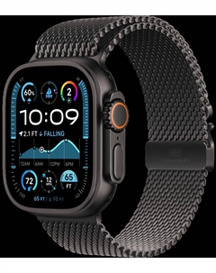 Часы Watch Ultra 2 (2024) Black Titanium +ремешок Titanium Milanese Loop black (L) Apple