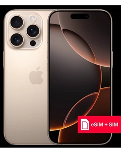 Смартфон Apple iPhone 16 Pro 512Gb eSIM + SIM Desert Titanium