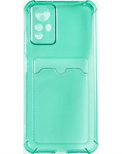 Чехол-накладка Card Case для Xiaomi REDMI Note 12S Прозрачный/Зеленый Redline