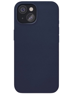 Чехол-накладка Ecopelle Case с MagSafe для iPhone 15 Темно-синий Vlp