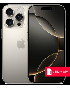 Смартфон Apple iPhone 16 Pro 256Gb eSIM + SIM Natural Titanium