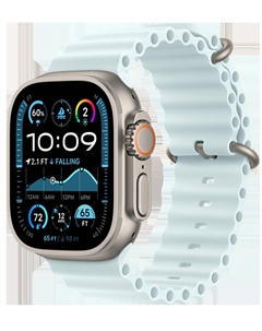 Часы Watch Ultra 2 (2024) Natural Titanium +ремешок Ocean Band Ice Blue Apple