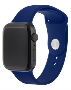 Ремешок для умных часов Sport Apple Watch 38/40мм силиконовый Blue Interstep