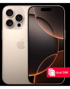 Смартфон Apple iPhone 16 Pro 256Gb SIM + SIM Desert Titanium