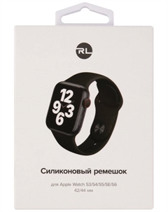 Ремешок для умных часов Apple Watch 42/44мм силиконовый Black Redline