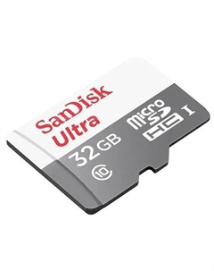 Карта памяти MicroSDHC Ultra 32 GB Class 10 UHS-1 Черно-белая (SDSQUNR-032G-GN3MN) Sandisk