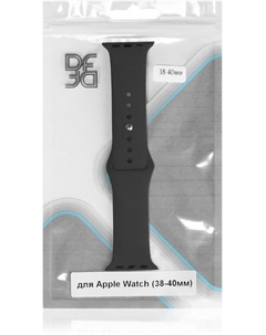 Ремешок для умных часов Apple Watch 38/40мм силиконовый Black Df