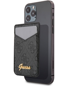 Картхолдер Wallet Cardslot Magsafe 4G Trangle logo Черный Guess