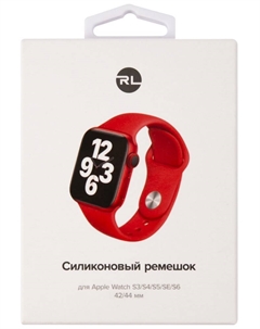 Ремешок для умных часов Apple Watch 42/44мм силиконовый Red Redline