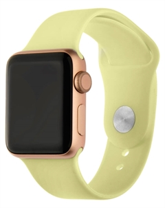 Ремешок для умных часов Sport Apple Watch 38/40мм силиконовый Yellow Interstep