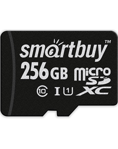Карта памяти MicroSDXC microSDHC 256GB Сlass 10 UHS-I с адаптером Черная Smartbuy