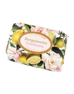 Натуральное мыло с ароматом бергамота и гардении Savon Parfume Bergamotto Gardenia Gourmandise