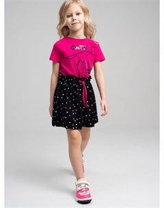 Комплект трикотажный фуфайка футболка юбка Playtoday