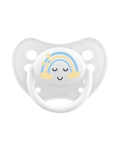Силиконовая пустышка с симметричным соском от 6 месяцев Lubby