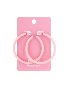 Серьги BIG PINK RINGS #sugargem Soda