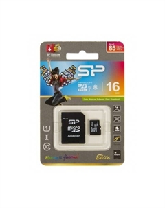 Карта памяти micro SDHC 16Gb Elite Class 10 UHS-I U1 + ADP (85/15 Mb/s) Silicon power