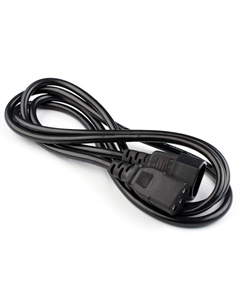 Кабель питания AT10117 удлинитель, Power Supply Cable PC-monitor 1,8meters 0.75mm IEC C13-C14 Atcom