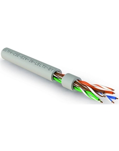 Кабель витая пара U/UTP 5e кат. 4 пары UUTP4-C5E-S24-IN-LSLTX-GY-305 24AWG(0.51 мм), медь, одножильный (solid), внутренний, PVC, нг(A)-LSLTx Hyperline