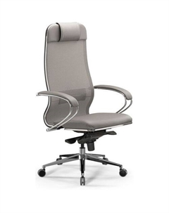 Кресло Comfort S Infinity Easy Clean, на колесиках, сетка/экокожа, 1шт. в комплекте серый/серый Метта