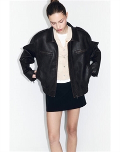 Куртка-бомбер свободная из искусственной кожи Befree