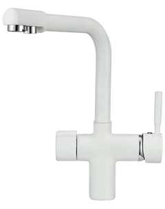 Кухонный смеситель Granula GR-2088 невысокий с краном для питьевой воды арктик
