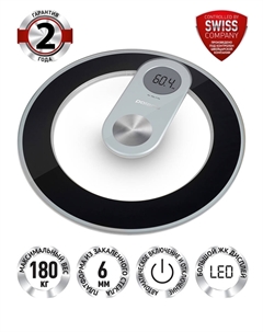 Весы напольные PWS 1858DG электронные, черный Polaris