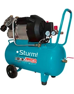 Воздушный компрессор AC93250 2400 Вт 50л 410л/мин 8бар манометр регул. давления Sturm!