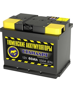 Автомобильный аккумулятор Standard 62 Ач обратная полярность L2 Tyumen battery