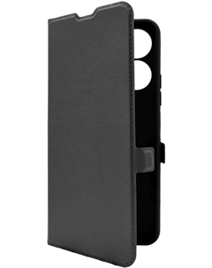 Чехол-книжка BoraSCO для смартфона Xiaomi Redmi 13, искусственная кожа/микрофибра, черный (73402) Borasco