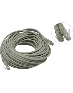Патч-корд UTP кат.5e, 20 м, RJ45-RJ45, серый, PUT50-200A 5bites