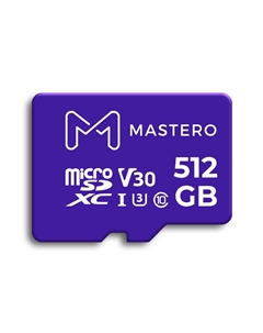 Карта памяти 512Gb microSDXC Class 10 UHS-I U3 V30 A1 + адаптер (MB-512-MSD) Mastero