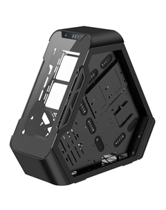Корпус TR03-G, ATX, Midi-Tower, 2xUSB 3.0, USB Type-C, черный, без БП (PCC_JB_TR03-G_Black) Jonsbo