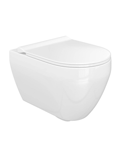 Унитаз подвесной Gesso Home de luxe Деймос безободковый с сиденьем дюропласт микролифт (9021118)