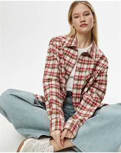 Рубашка в клетку красного цвета 2mood