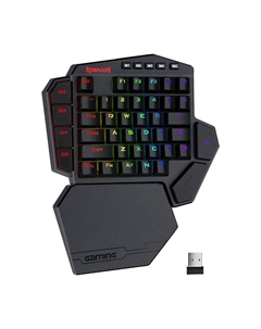 Клавиатура игровая беспроводная Redragon Diti K585 Pro, Blue, черный, английская раскладка