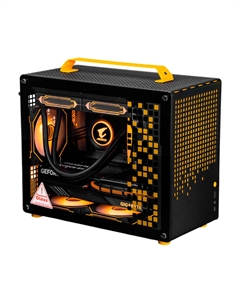 Системный блок Gigabyte, 32 ГБ/1 ТБ, Core i7-14700KF, RTX 4080 Super, Z20 Case, чёрный/жёлтый
