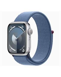 Умные часы Apple Watch Series 9 (GPS), 41мм, Silver Aluminum Case/Winter Blue Sport Loop - Onesize