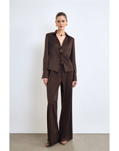 Брюки широкие из сатина Mollis