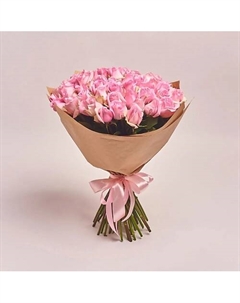 Букет из 51 розовой розы в крафте Azalianow цветы. подарки. декор