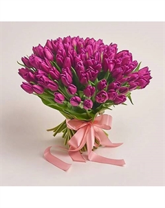 Букет из 101 тюльпана фиолетового цвета Azalianow цветы. подарки. декор