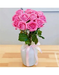 Букет из 11 розовых роз 40 см Azalianow цветы. подарки. декор