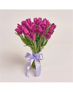 Букет из 25 тюльпанов фиолетового цвета Azalianow цветы. подарки. декор