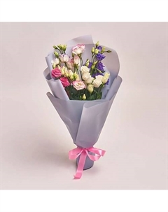 Букет из 5 лизиантусов микс в сиреневой пленке Azalianow цветы. подарки. декор