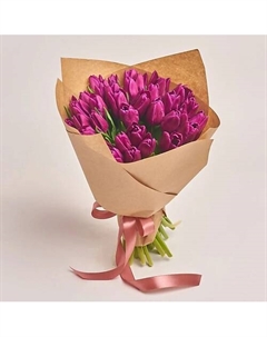 Букет из 35 фиолетовых тюльпанов Azalianow цветы. подарки. декор