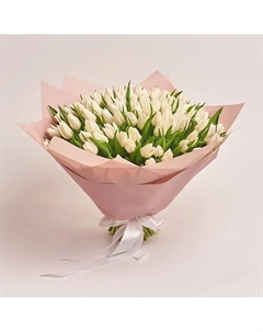 Букет из 101 белого тюльпана Azalianow цветы. подарки. декор