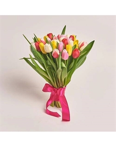 Букет из 35 разноцветных тюльпанов Azalianow цветы. подарки. декор