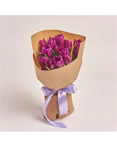 Букет из 15 фиолетовых тюльпанов Azalianow цветы. подарки. декор