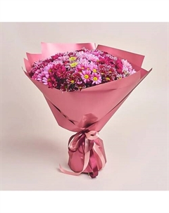 Букет из 25 разноцветных кустовых хризантем Azalianow цветы. подарки. декор